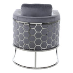 Casa Velvet Upholstered Chair in Grey