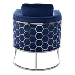 Casa Velvet Upholstered Chair in Navy