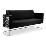 Casa 75.5" Velvet Upholstered Sofa in Black