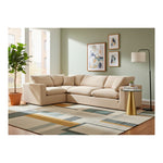 Comfy 119" Velvet Upholstered 4pc. Modular Sectional in Beige