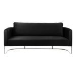 Casa 75.5" Velvet Upholstered Sofa in Black