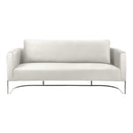 Casa 75.5" Velvet Upholstered Sofa in Cream