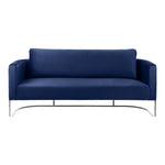 Casa 75.5" Velvet Upholstered Sofa in Navy