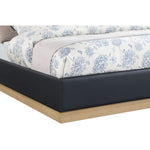 Casa Vegan Leather Upholstered King Bed (3 Boxes) in Black