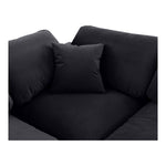 Comfy 119" Velvet Upholstered 4pc. Modular Sectional in Black
