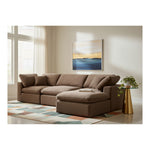 Comfy 119" Velvet Upholstered 4pc. Modular Sectional in Brown