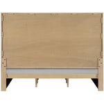 Casa Vegan Leather Upholstered King Bed (3 Boxes) in Cream