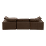 Comfy 119" Velvet Upholstered 4pc. Modular Sectional in Brown