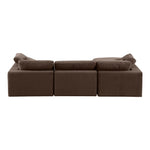 Comfy 119" Velvet Upholstered 4pc. Modular Sectional in Brown