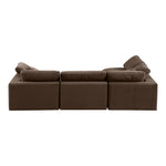 Comfy 119" Velvet Upholstered 4pc. Modular Sectional in Brown