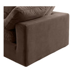 Comfy 119" Velvet Upholstered 4pc. Modular Sectional in Brown