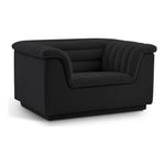 Cascade Boucle Fabric Upholstered Chair in Black