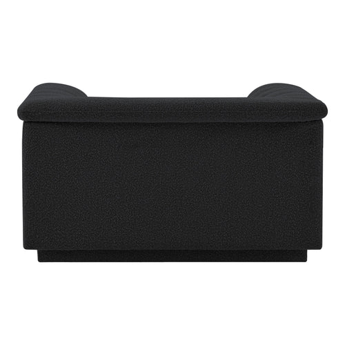 Cascade Boucle Fabric Upholstered Chair in Black