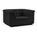 Cascade Boucle Fabric Upholstered Chair in Black