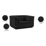 Cascade Boucle Fabric Upholstered Chair in Black