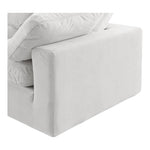 Comfy 119" Velvet Upholstered 4pc. Modular Sectional in Cream