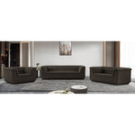 Cascade Boucle Fabric Upholstered Chair in Brown