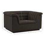 Cascade Boucle Fabric Upholstered Chair in Brown