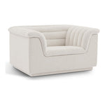 Cascade Boucle Fabric Upholstered Chair in Cream