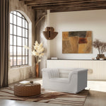 Cascade Boucle Fabric Upholstered Chair in Cream