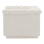 Cascade Boucle Fabric Upholstered Chair in Cream