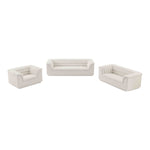 Cascade Boucle Fabric Upholstered Chair in Cream