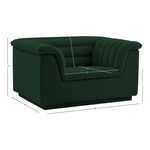 Cascade Boucle Fabric Upholstered Chair in Green