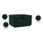 Cascade Boucle Fabric Upholstered Chair in Green