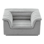 Cascade Boucle Fabric Upholstered Chair in Grey