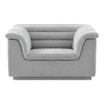 Cascade Boucle Fabric Upholstered Chair in Grey