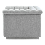 Cascade Boucle Fabric Upholstered Chair in Grey
