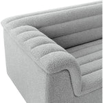 Cascade Boucle Fabric Upholstered Chair in Grey