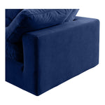 Comfy 119" Velvet Upholstered 4pc. Modular Sectional in Navy