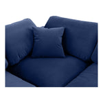 Comfy 119" Velvet Upholstered 4pc. Modular Sectional in Navy