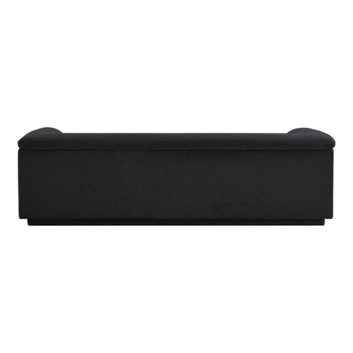 Cascade 94" Boucle Fabric Upholstered Sofa in Black