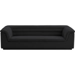 Cascade 94" Boucle Fabric Upholstered Sofa in Black