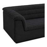 Cascade 94" Boucle Fabric Upholstered Sofa in Black