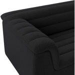 Cascade 94" Boucle Fabric Upholstered Sofa in Black