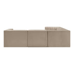 Rummi Velvet Performance Fabric Upholstered 5pc. Modular Sectional in Beige
