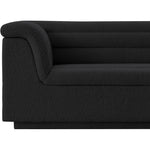 Cascade 94" Boucle Fabric Upholstered Sofa in Black