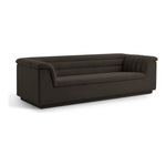 Cascade 94" Boucle Fabric Upholstered Sofa in Brown