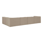 Rummi Velvet Performance Fabric Upholstered 5pc. Modular Sectional in Beige