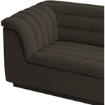Cascade 94" Boucle Fabric Upholstered Sofa in Brown
