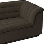 Cascade 94" Boucle Fabric Upholstered Sofa in Brown