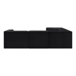 Rummi Velvet Performance Fabric Upholstered 5pc. Modular Sectional in Black