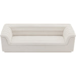 Cascade 94" Boucle Fabric Upholstered Sofa in Cream