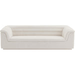 Cascade 94" Boucle Fabric Upholstered Sofa in Cream