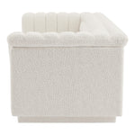 Cascade 94" Boucle Fabric Upholstered Sofa in Cream