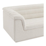Cascade 94" Boucle Fabric Upholstered Sofa in Cream