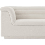 Cascade 94" Boucle Fabric Upholstered Sofa in Cream